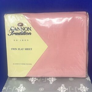 Cannon Tradition Antique Rose Twin Flat Sheet Vintage NEW USA